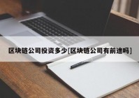 区块链公司投资多少[区块链公司有前途吗]